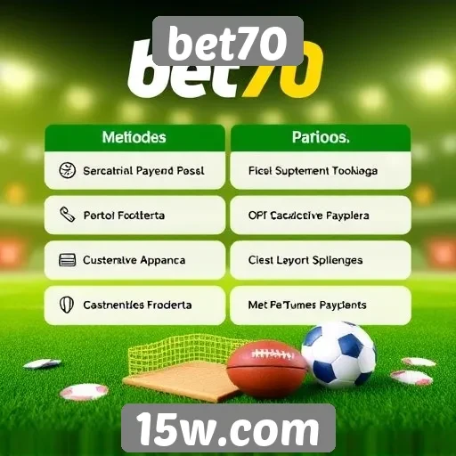 Métodos de pagamento aceitos no bet70 para transações